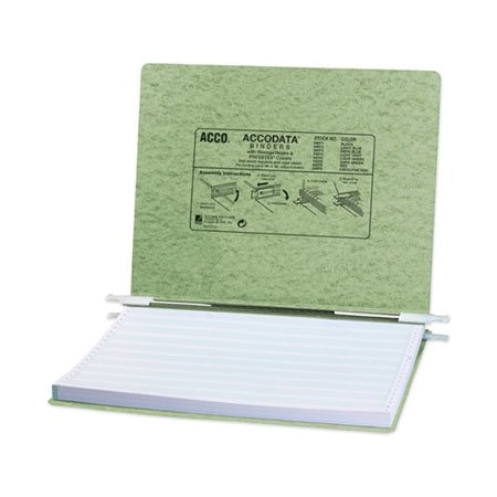 Gbc ACCO, PRESSTEX COVERS WITH STORAGE HOOKS, 2 POSTS, 6in CAPACITY, 14.88 X 11, LIGHT GREEN 54075